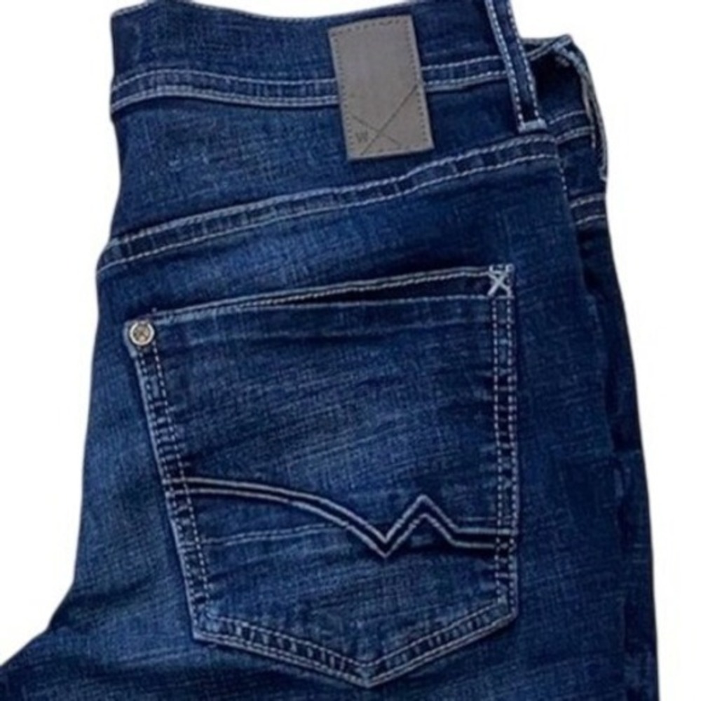 Departwest Trouper‎ Mens 27R Straight Leg Jeans Dark Wash Whiskered